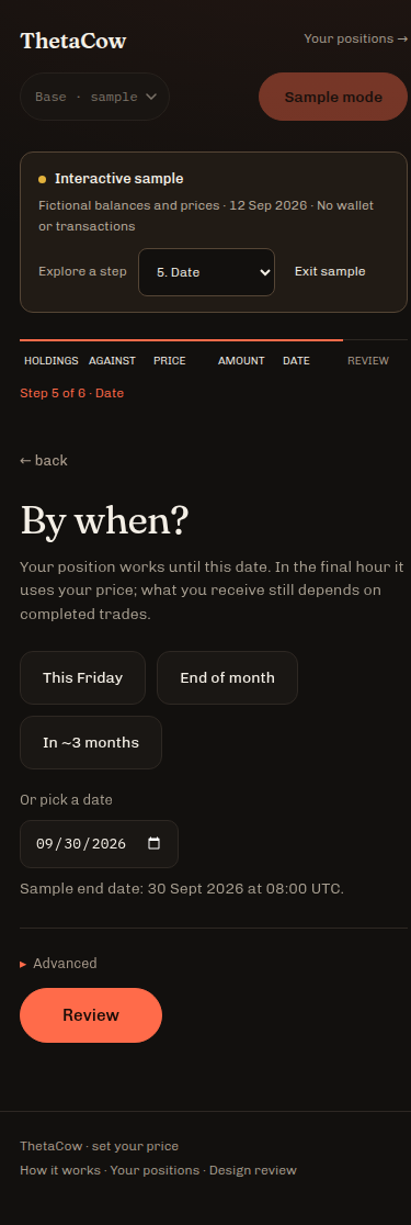 Original mobile calendar choice